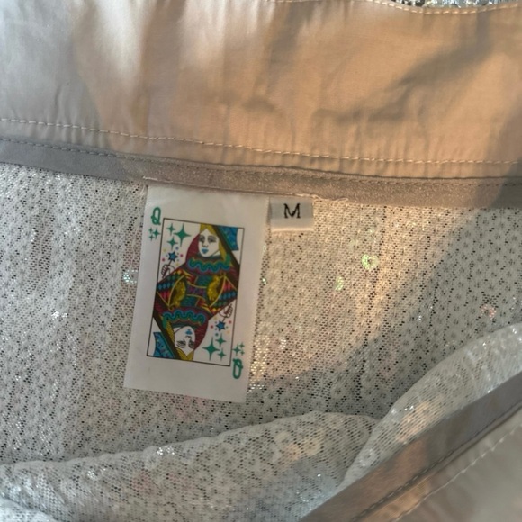 Silver Sequin Mini Skirt - Picture 3 of 4
